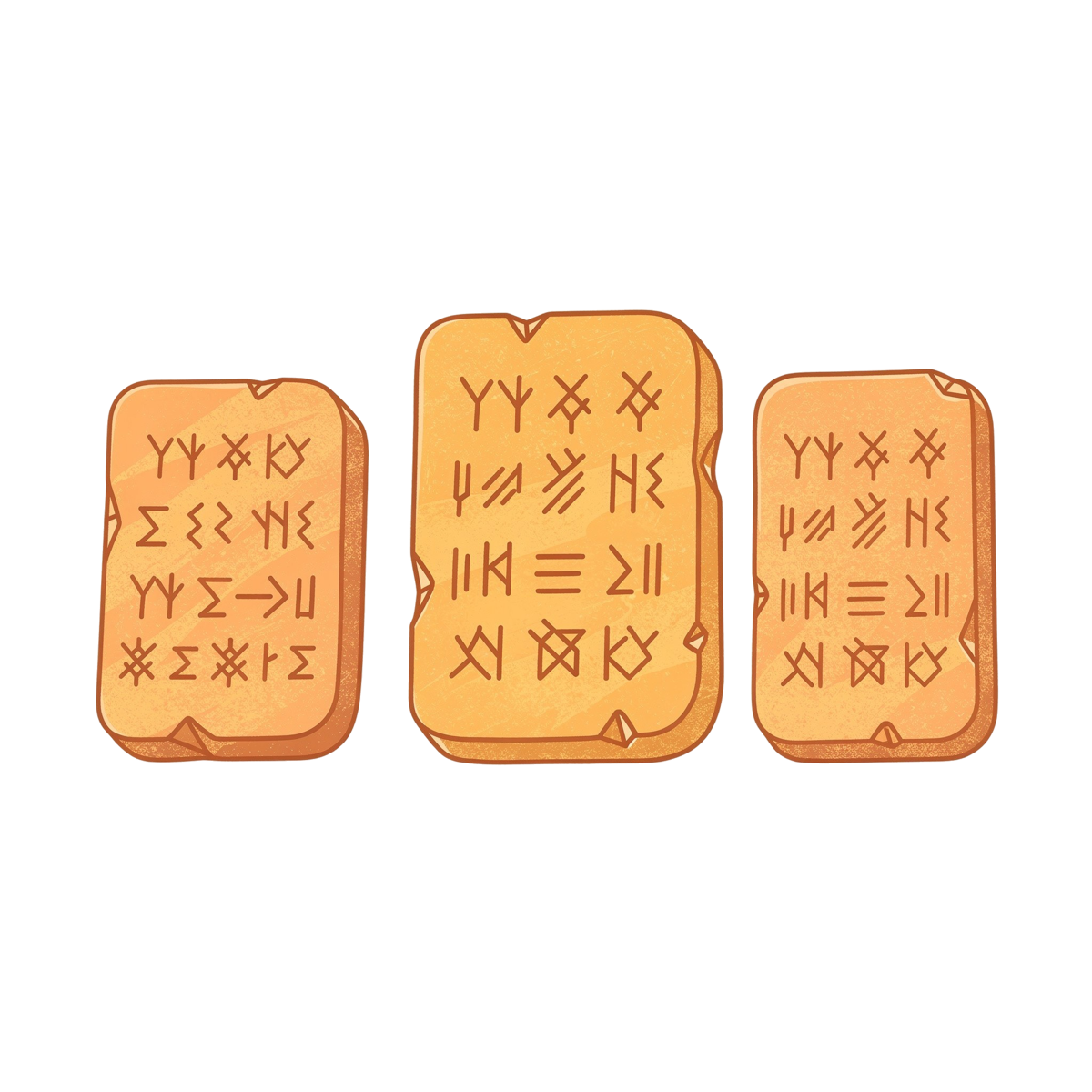 Three clay cuneiform tablets